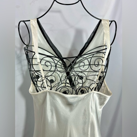 Jones New York white silky maxi slip dress size L - Picture 8 of 10